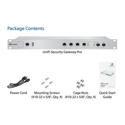 Маршрутизатор UniFi Security Gateway для систем UniFi Enterprise комплектация