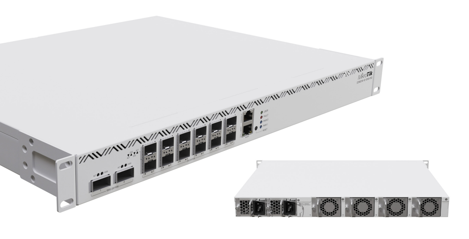 MikroTik CCR2216-1G-12XS-2XQ раскройте мощь 100-гигабитной сети с разгрузкой оборудования L3!