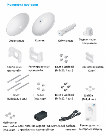 Комлпект поставки PowerBeam 5AC-500