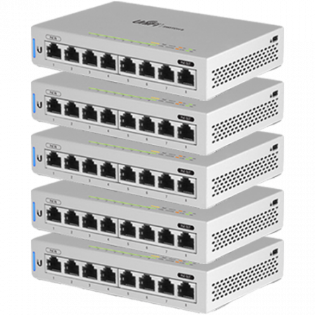 Коммутатор Ubiquiti UniFi Switch 8 5-Pack 8х1G RJ45 802.3af/at US-8-5