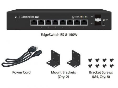 Комплектация Ubiquiti EdgeSwitch 8 (150W Model)