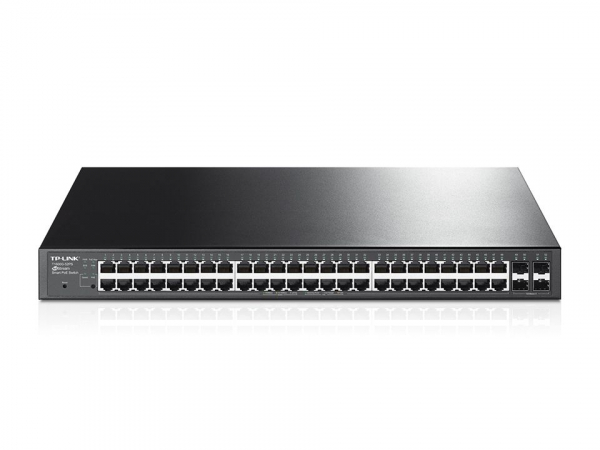 JetStream 48-портовый гигабитный Smart коммутатор PoE+ с 4 SFP-слотами TP-Link T1600G-52PS
